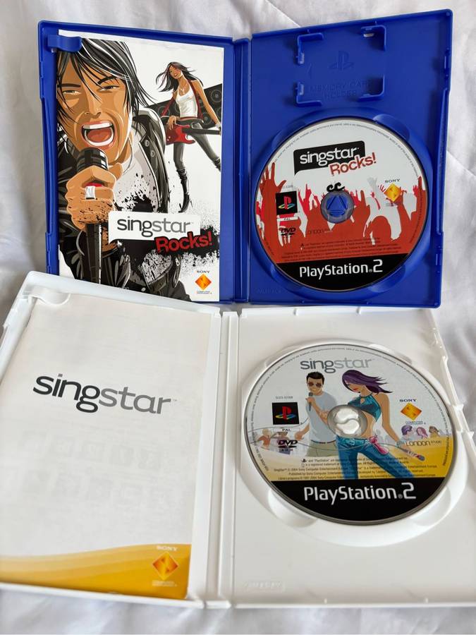 Play Station 2 Combo Singstar and Singstar Rocks Both with manual