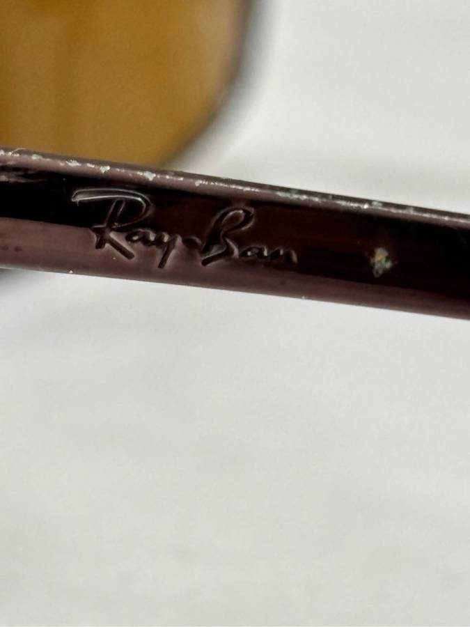 Ray-Ban RB 3175 Brown Sunglasses made in Italy paint mark on frame