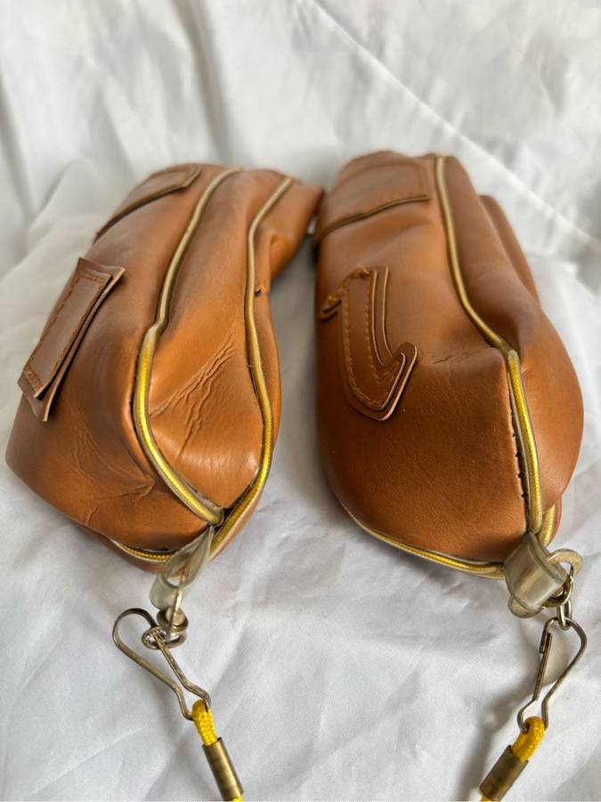 Two Titliest Brown Leather Golf Headcovers golf accessories