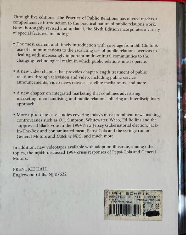 The Practice of Public Relations 6th Edition Fraser P. Seitel