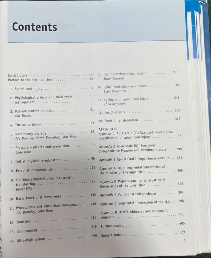 Tetraplegia and Paraplegia Guide for PHYSIOTHERAPISTS 6th Edition Ida Bromley