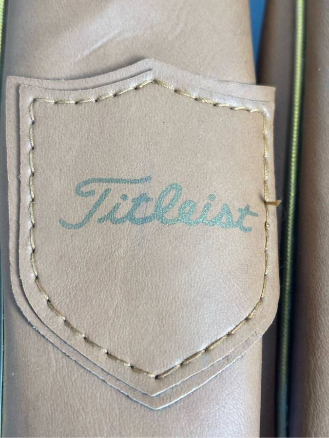 Two Titliest Brown Leather Golf Headcovers golf accessories