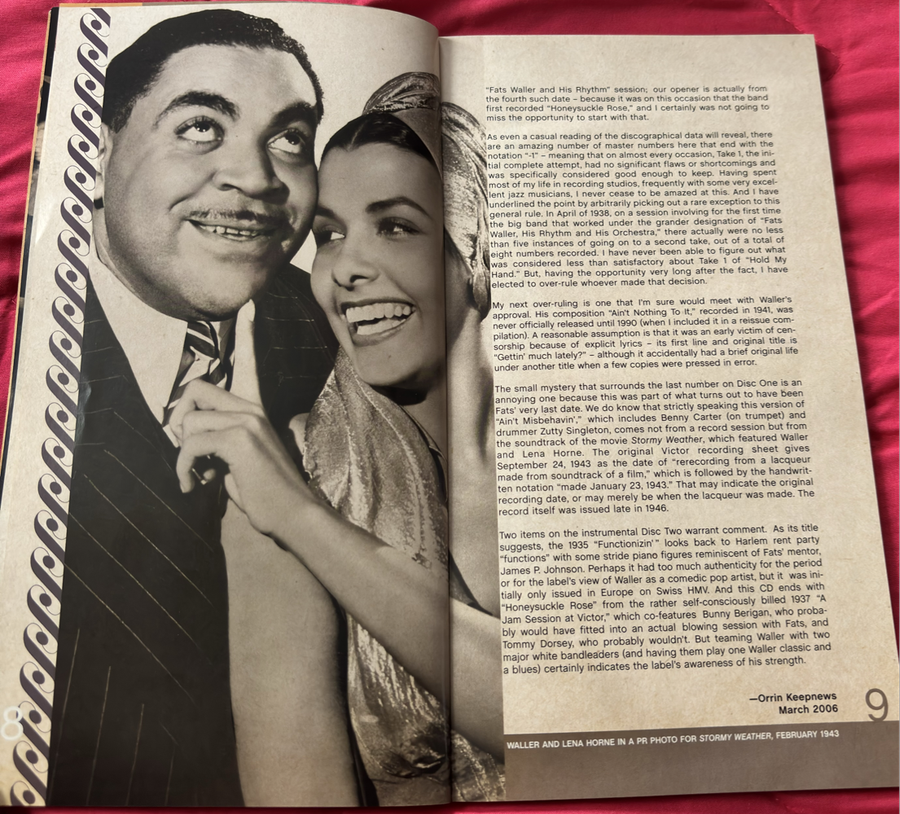 Fats Waller 3 CD Box Set & 97 Page Book with Photos
