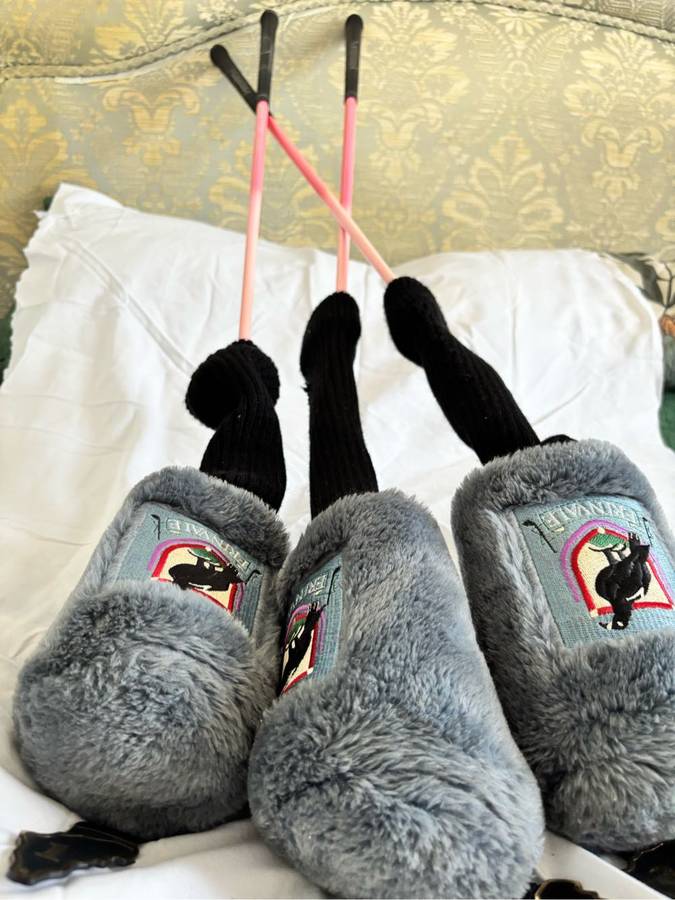 Womens Three Gallery 11 Wide Body 3, 5 and Driver Pink with Covers Golf clubs