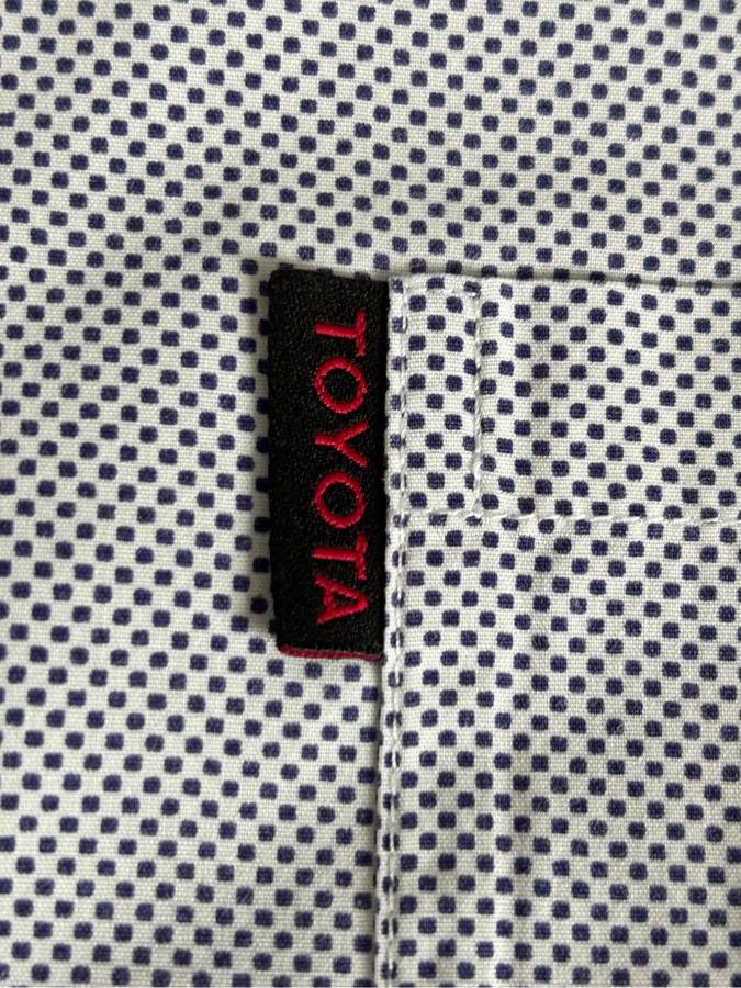 Set of 3 ,Long Sleeve Shirt Men Size L Blue Pattern Toyota Gear Corporate Attire Rare