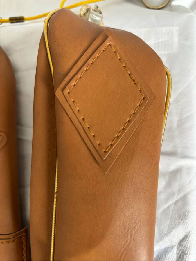 Two Titliest Brown Leather Golf Headcovers golf accessories