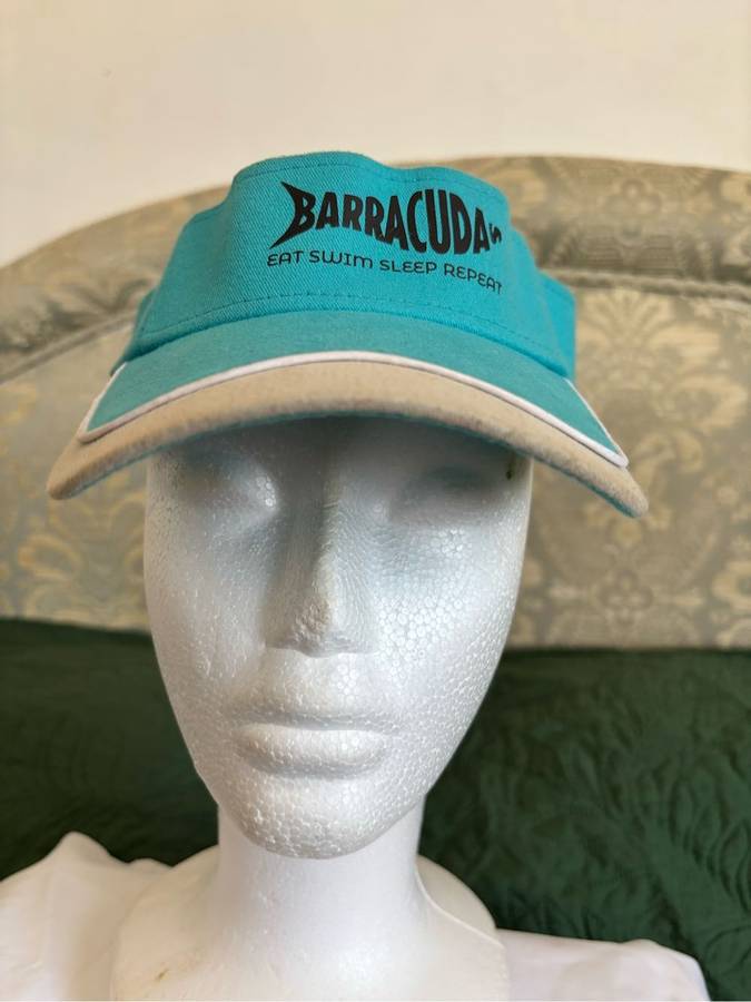 Barracuda Visor Hat Eat Swim Sleep Repeat Vintage