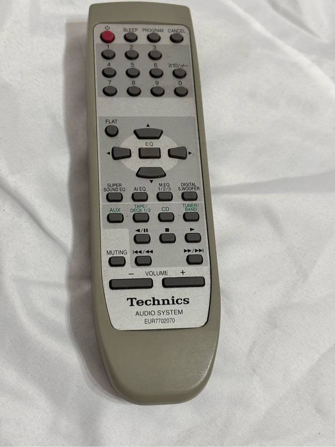 Technics Audio System EUR7702070 Remote Control