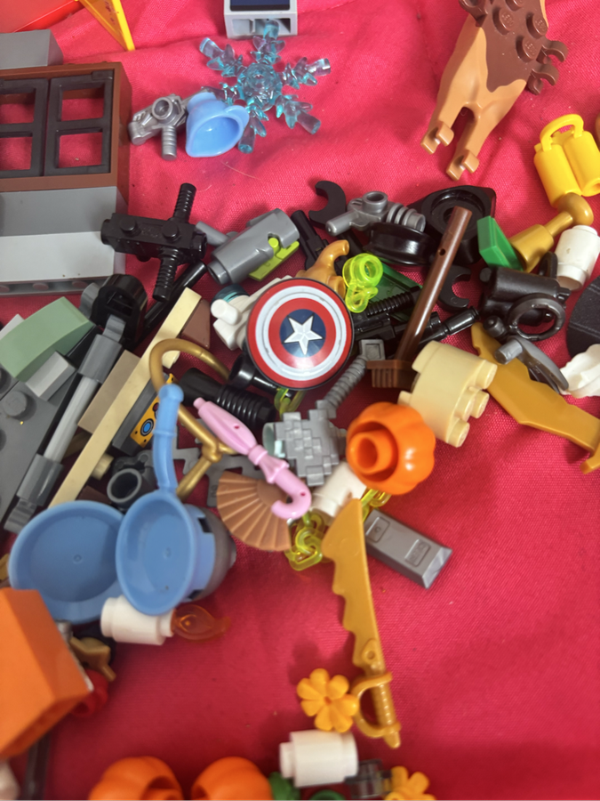 Lego Mix Accessories trees, door, pumpkins, car, Lego