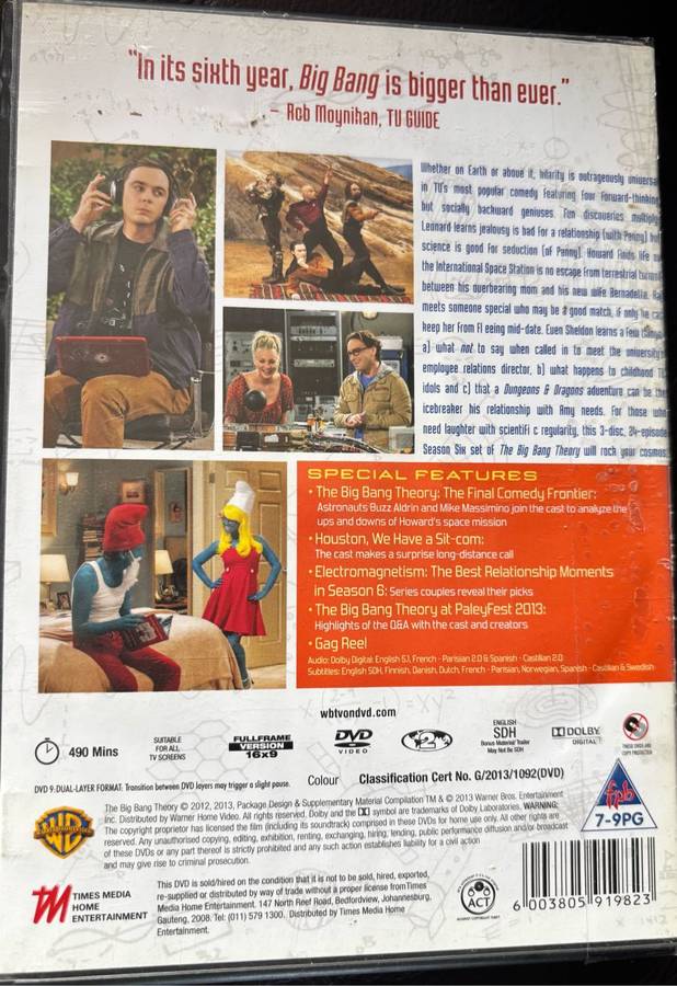 The Big Bang Theory TV Series Season 1 - 7 Collection