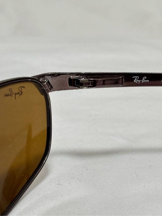 Ray-Ban RB 3175 Brown Sunglasses made in Italy paint mark on frame