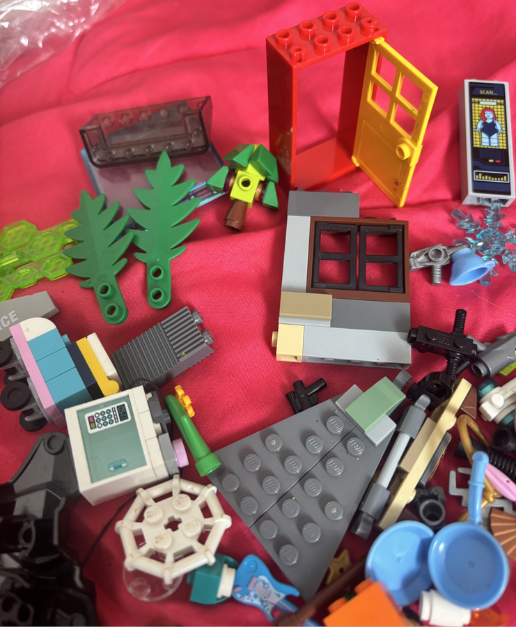 Lego Mix Accessories trees, door, pumpkins, car, Lego