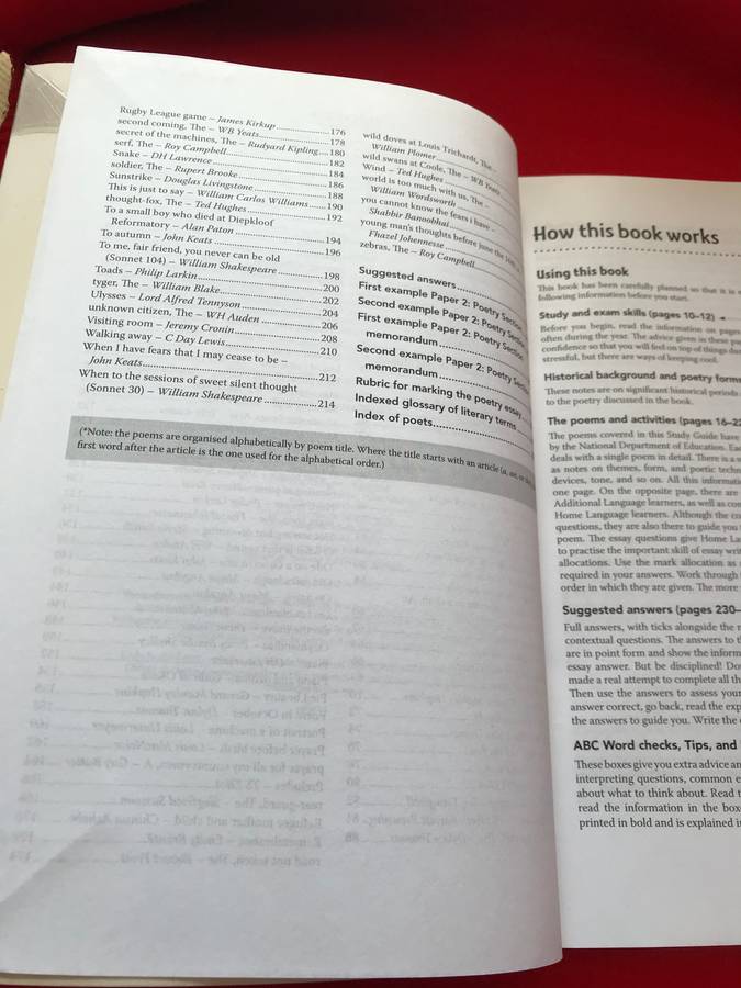 Grade 12: Exam success literature study guide English Poetry