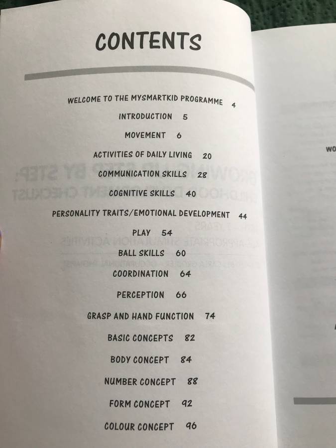 Growing up step by step childhood development checklist birth to 7yrs