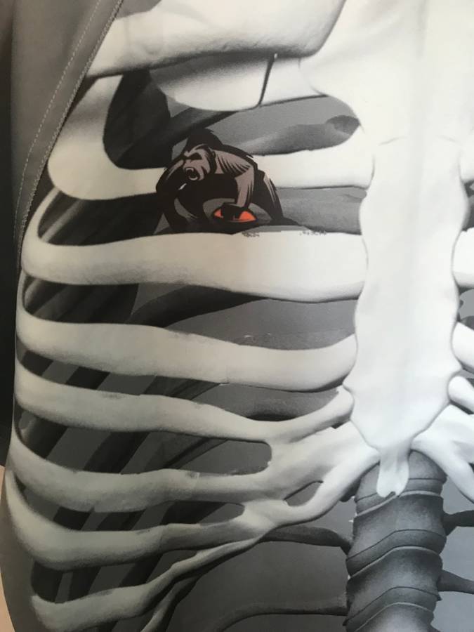 Skeleton jersey XL printing back and front