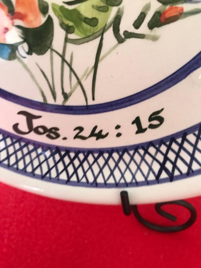 Christian Plate with Bible Scripture