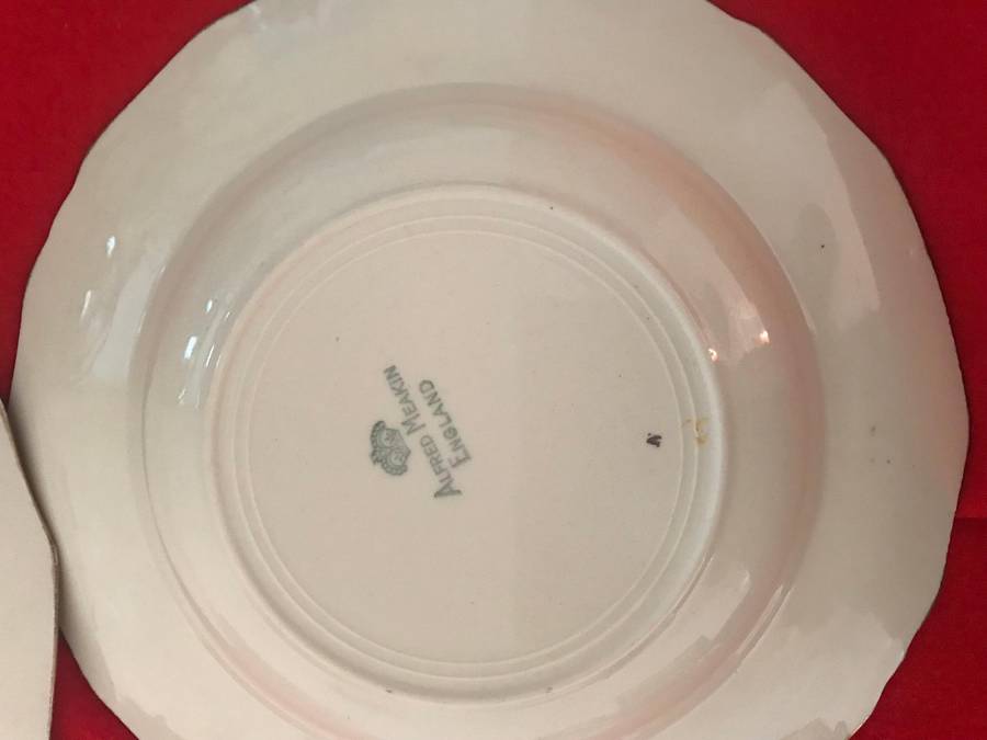 ALFRED MEAKIN 1930 Marigold Densby berry soup bowl gold border x 8