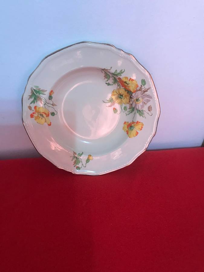 ALFRED MEAKIN 1930 Marigold Densby berry soup bowl gold border x 8