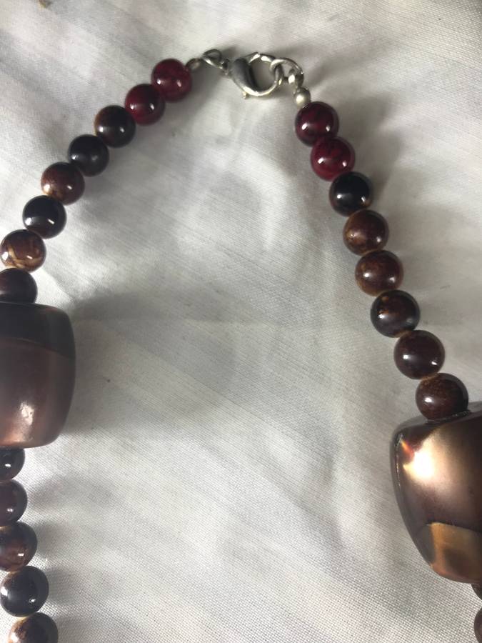 Chunky Pendant and beaded necklace