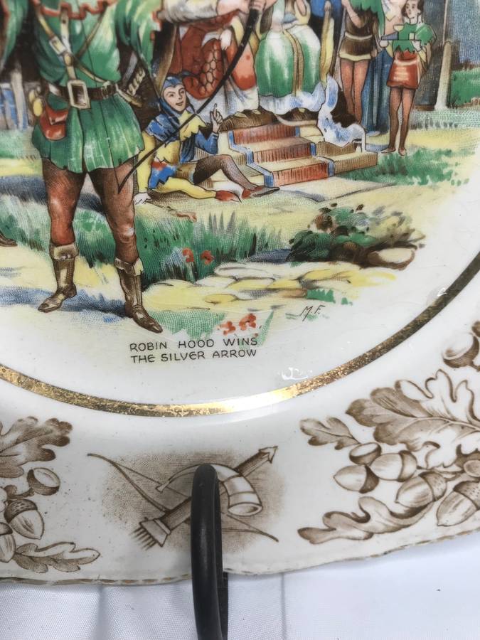 Robyn Hood wins silver arrow Ivory ware plate made Jon Maddock and sons