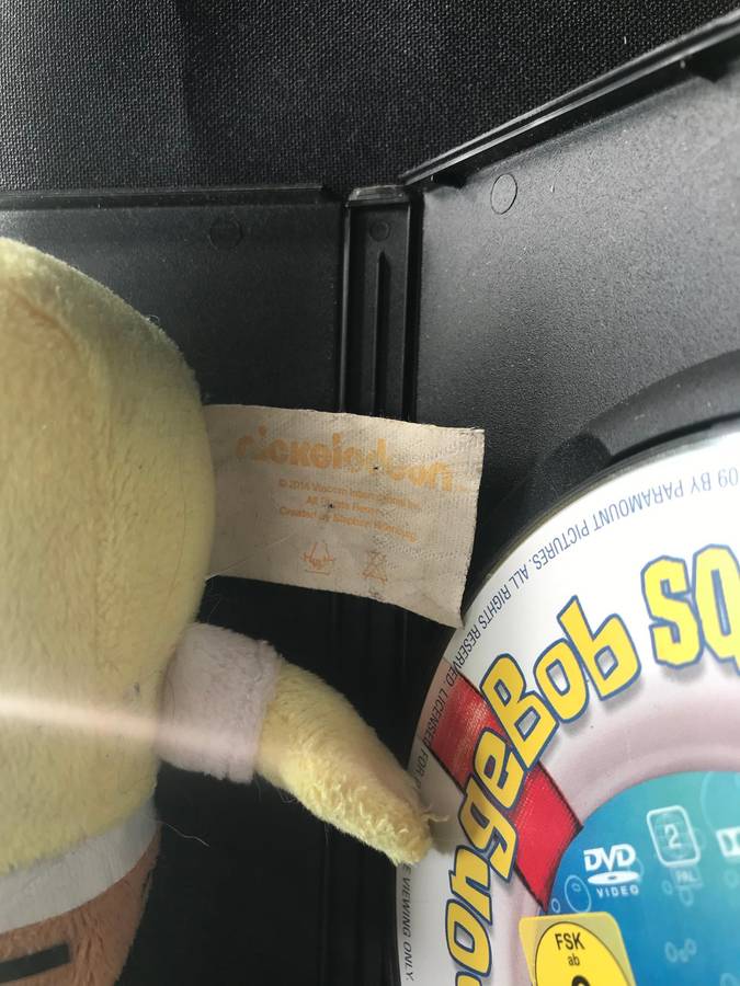 The SpongeBob SquarePants Movie DVD and plush