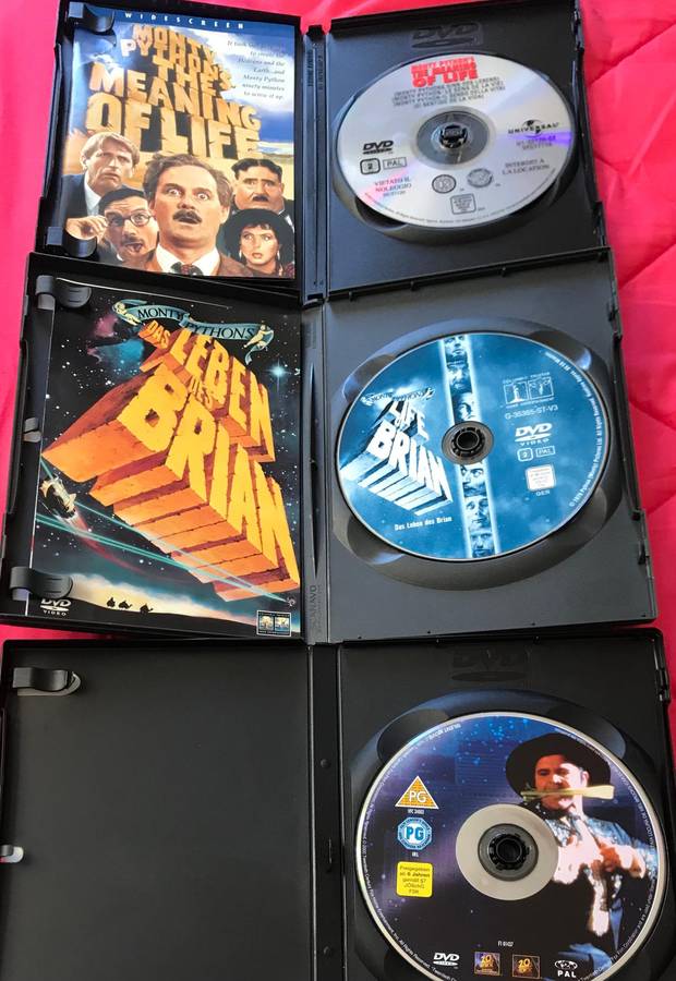 DVD Combo Monty Python The meaning of life + Das Leben desvBrian + Silent Movie