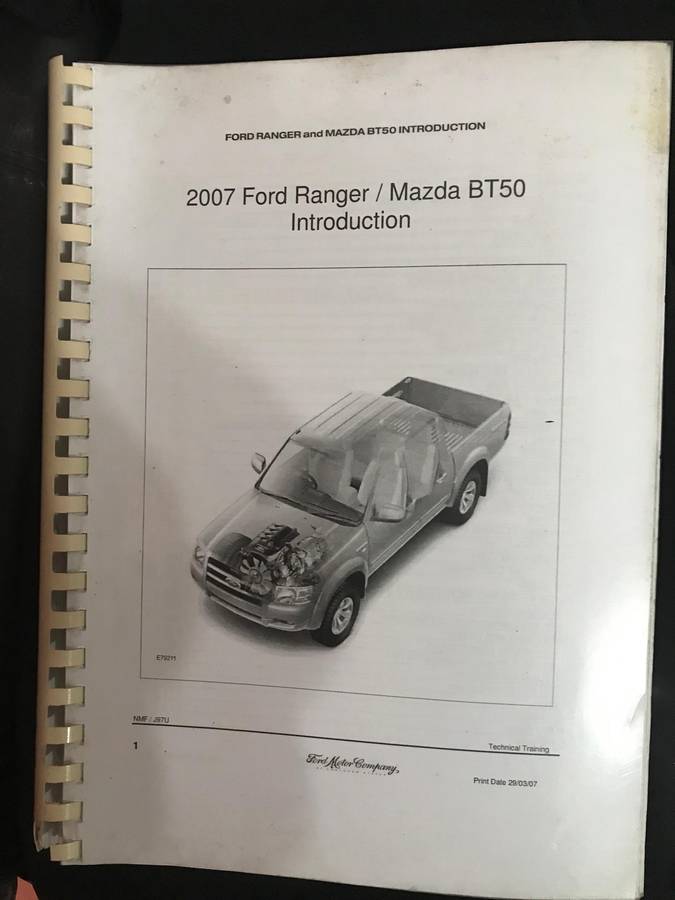 Ford Ranger Introduction manuals x 4