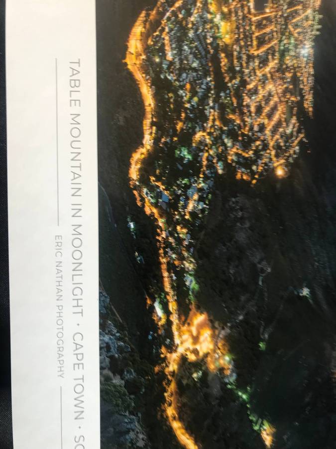 Panoramic Poster of Table Mountain size 65com x 27cm