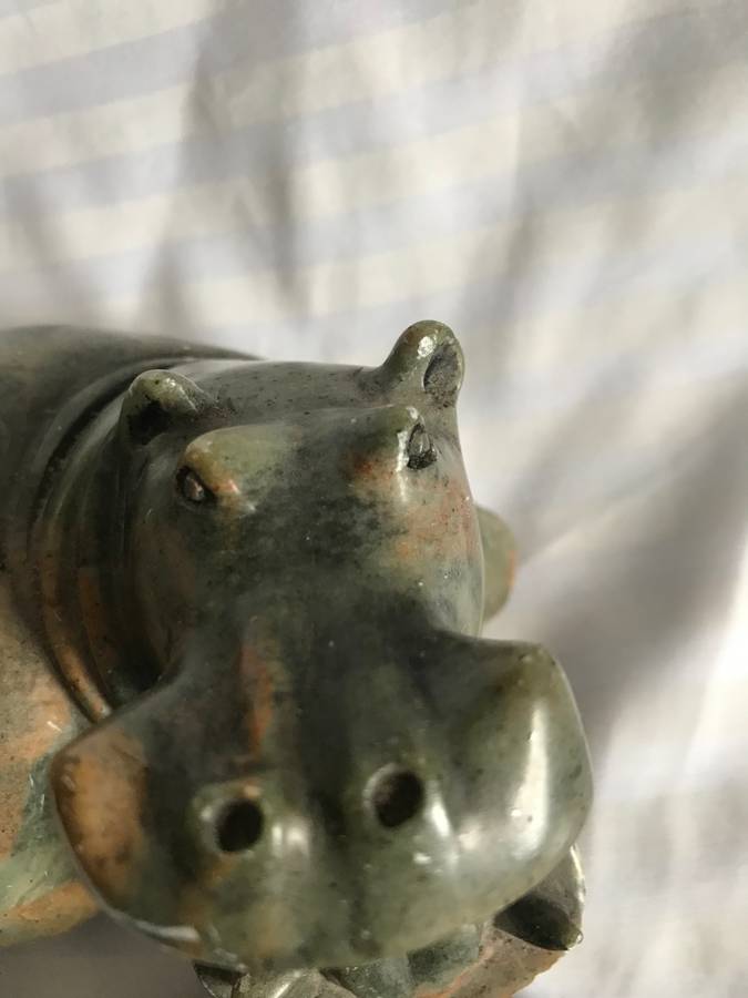 Hippopotamus Hippo Adult and Calf Animal realistic sculpture