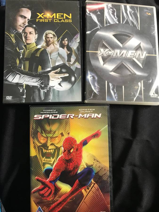 X-Men first class & X-Men & Spider-man DVD