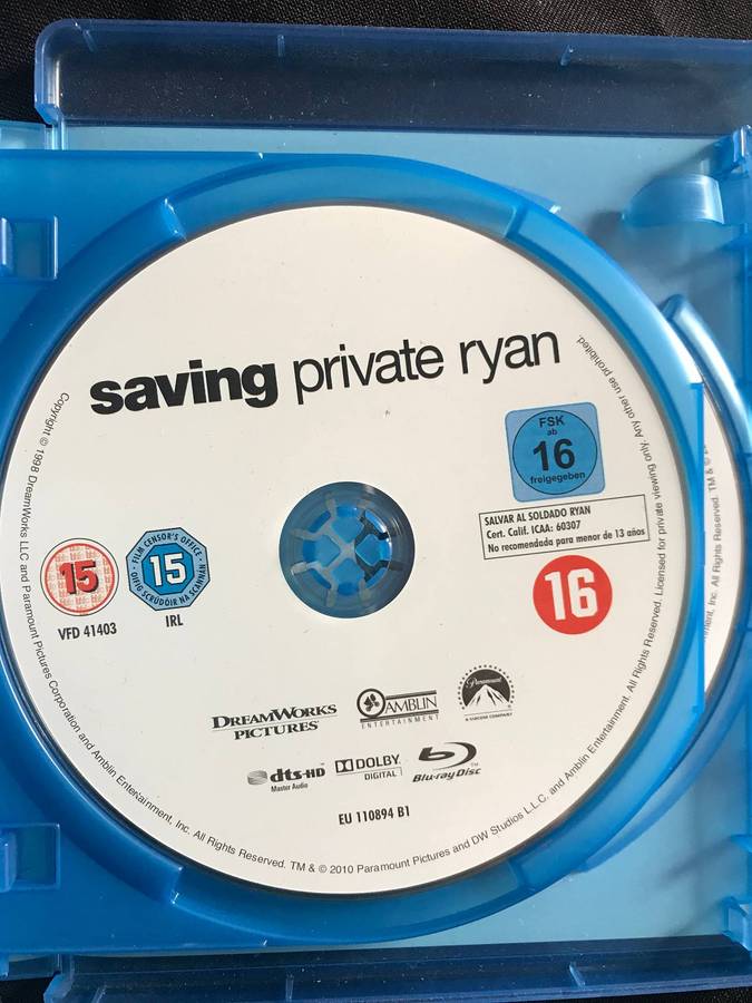 Blu-Ray Snatch , Braveheart and Moneyball Brad Pitt & saving private ryan (lot 4)