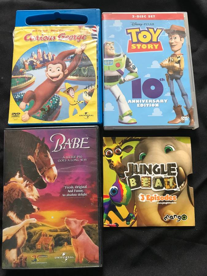 Curious George and Toy Story 10th anniversary and BABE bonus Jungle beat