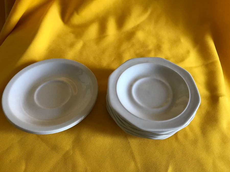Espresso  cups 8 and sauces 8 with tray Continental china supra dura