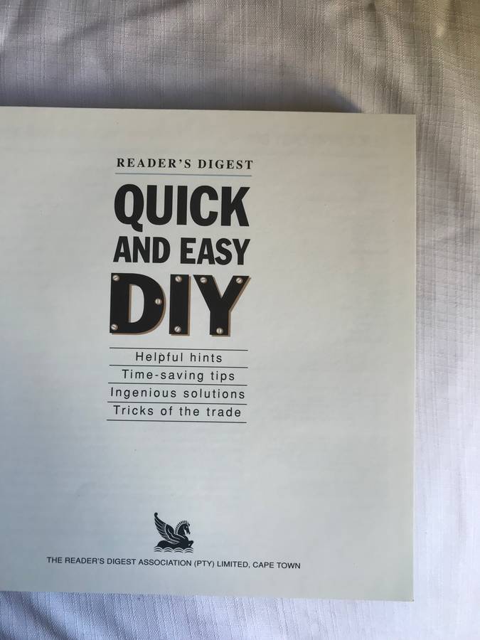 Readers Digest Quick and Easy DIY  Readers Digest