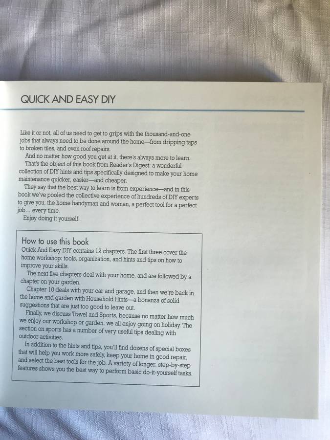 Readers Digest Quick and Easy DIY  Readers Digest