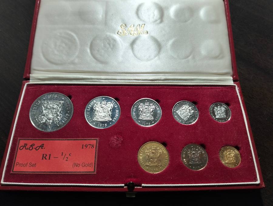 1978 RSA Proof Set in Original Red SA Mint Box No Gold