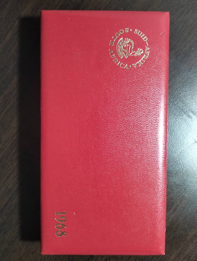 1968 RSA Proof Set in Original Red SA Mint Box No Gold