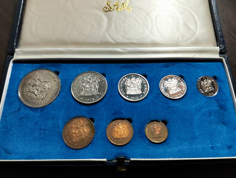 1973 RSA Proof Set in Original Blue SA Mint Box No Gold