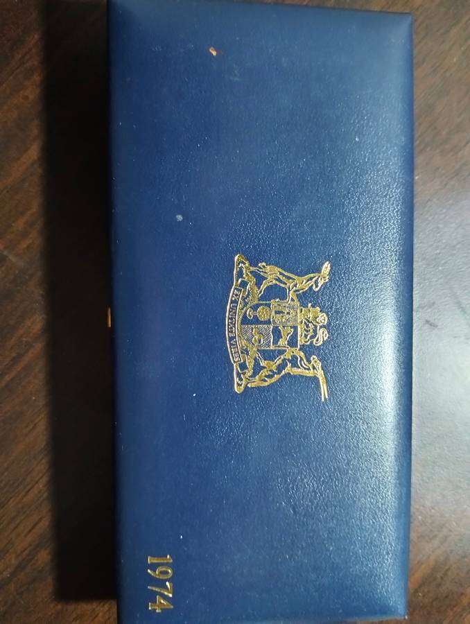 1974 RSA Proof Set in Original Blue SA Mint Box No Gold