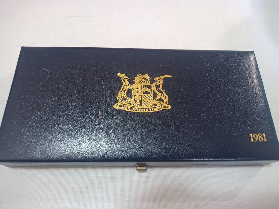 1981 RSA Proof Set in Original Blue SA Mint Box No Gold