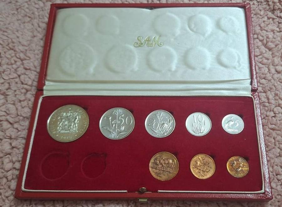 1970 RSA Proof Set in Original Red SA Mint Box No Gold