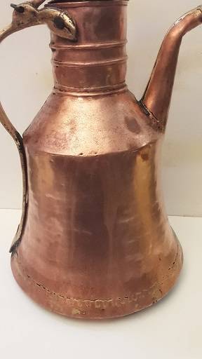 Antique Copper Kettle  for Decor only  / Leaks   36 cm x 20 cm