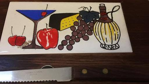 Wood and Tile Cheese cutting board