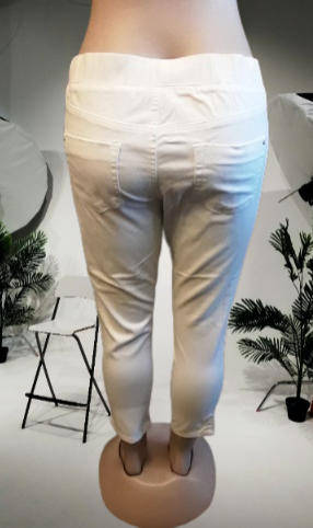 David Jones White Cotton and  Elastone   Pants Size  12