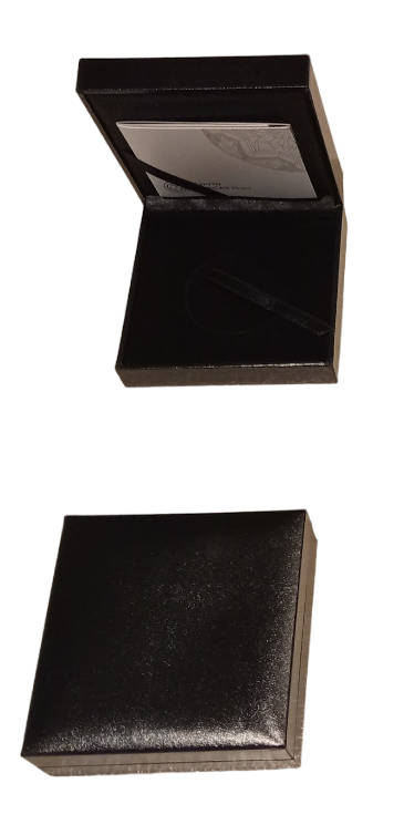 2 x Stunning Original SA Mint Black Leather Box Holds 1 x 1oz Encapsuled Gold or Silver Coin 1oz