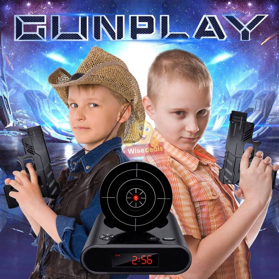 USB Game Mode and Gun Target LED Alarm Clock