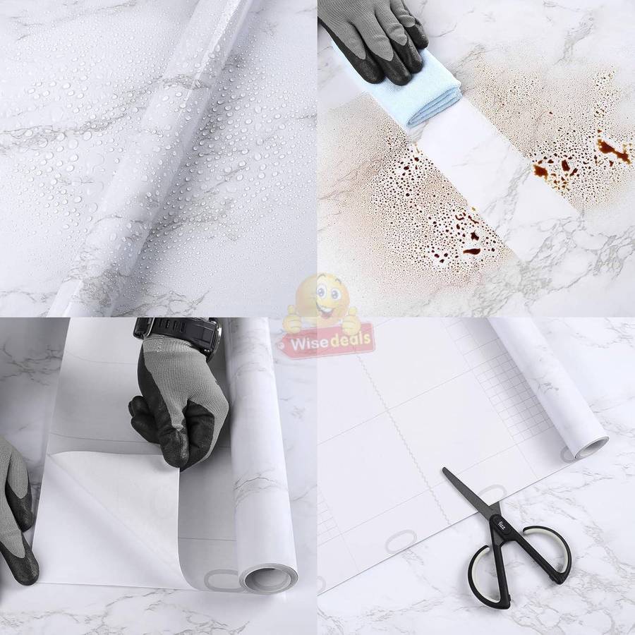 Self-Adhesive water-resistant Marble Pattern Film 40CM x 2M