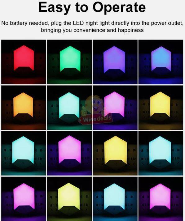 Smart RGB 16 Colour Night Light with 4 Dynamic Lighting Effects