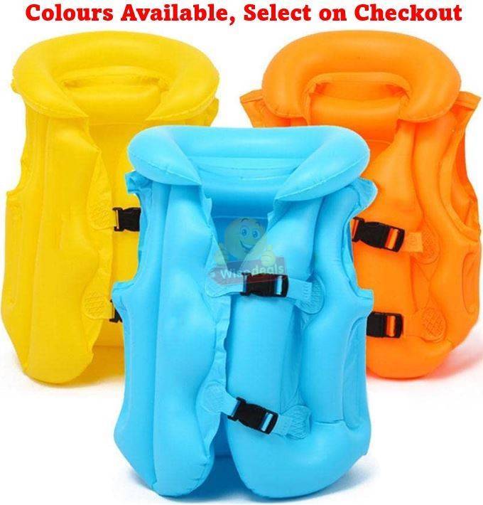 Childrens Inflatable Safety Swimming Vest Jacket - 2 Colours, NO BLUE