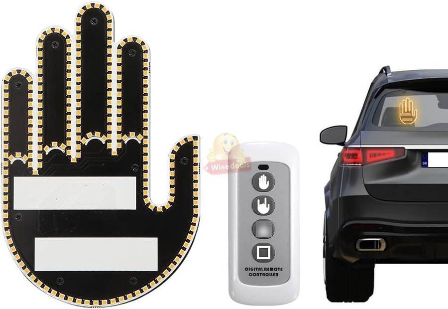 New Fun 3 Gesture Luminous LED Car Window Light